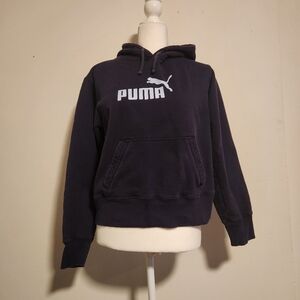VTG vintage Y2k PUMA navy And Light Baby blue Sweatshirt Hoodie Medium M EUC